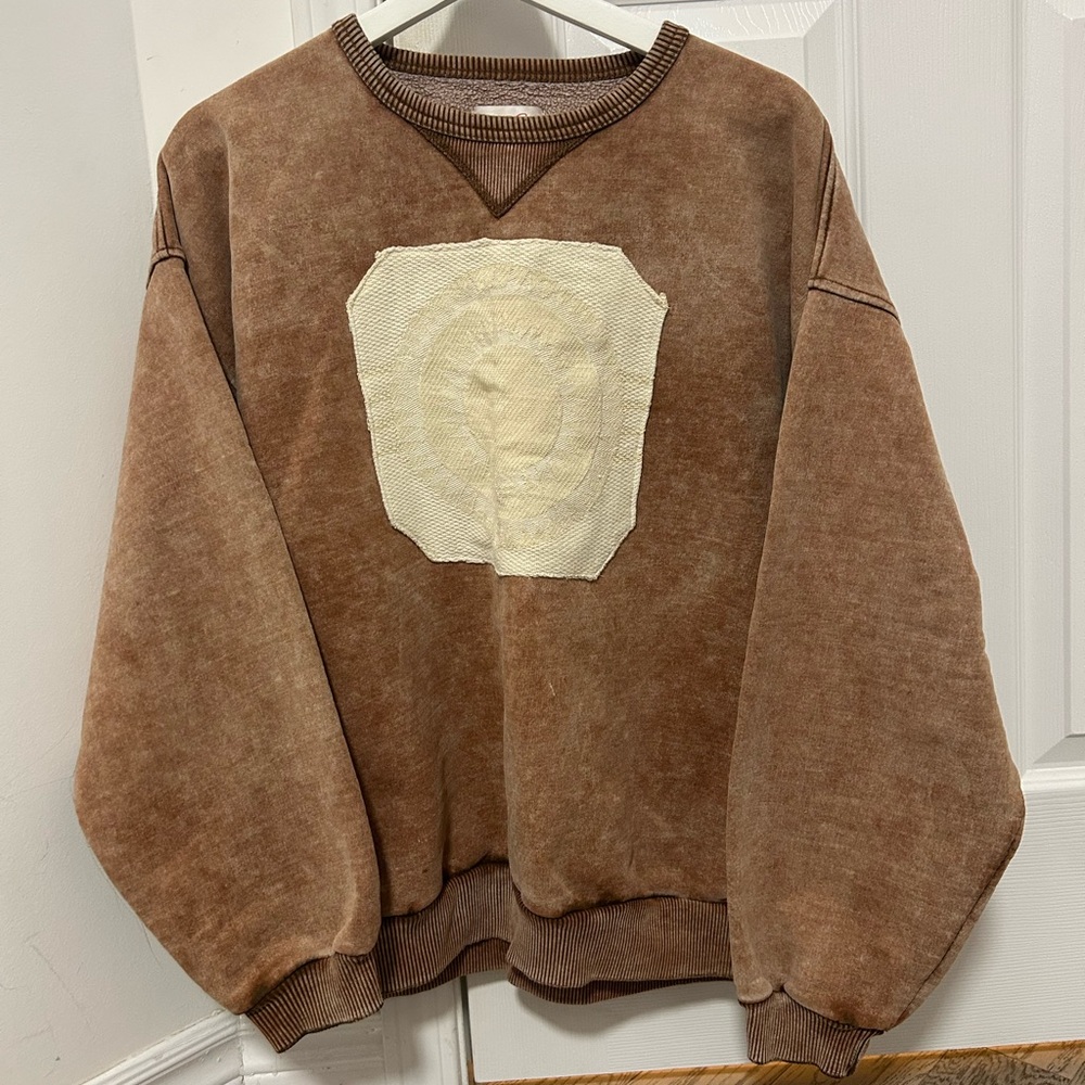 Brown/copper stonewash Canada crewneck